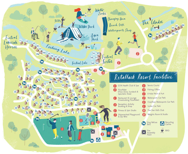 The resort map to locate 43