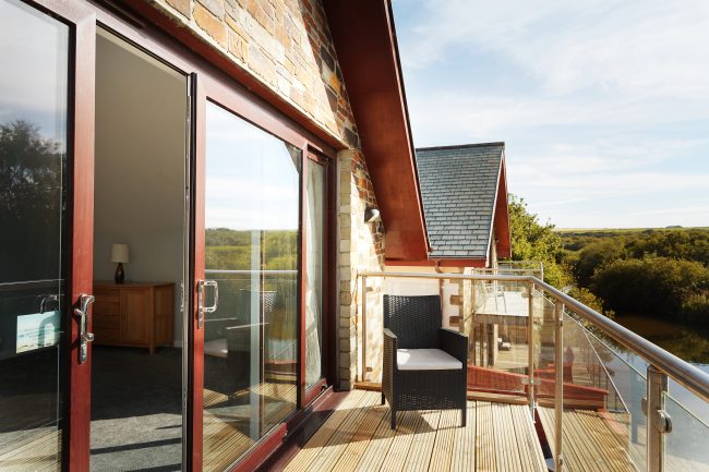 Lake view terrace at Retallack Resort